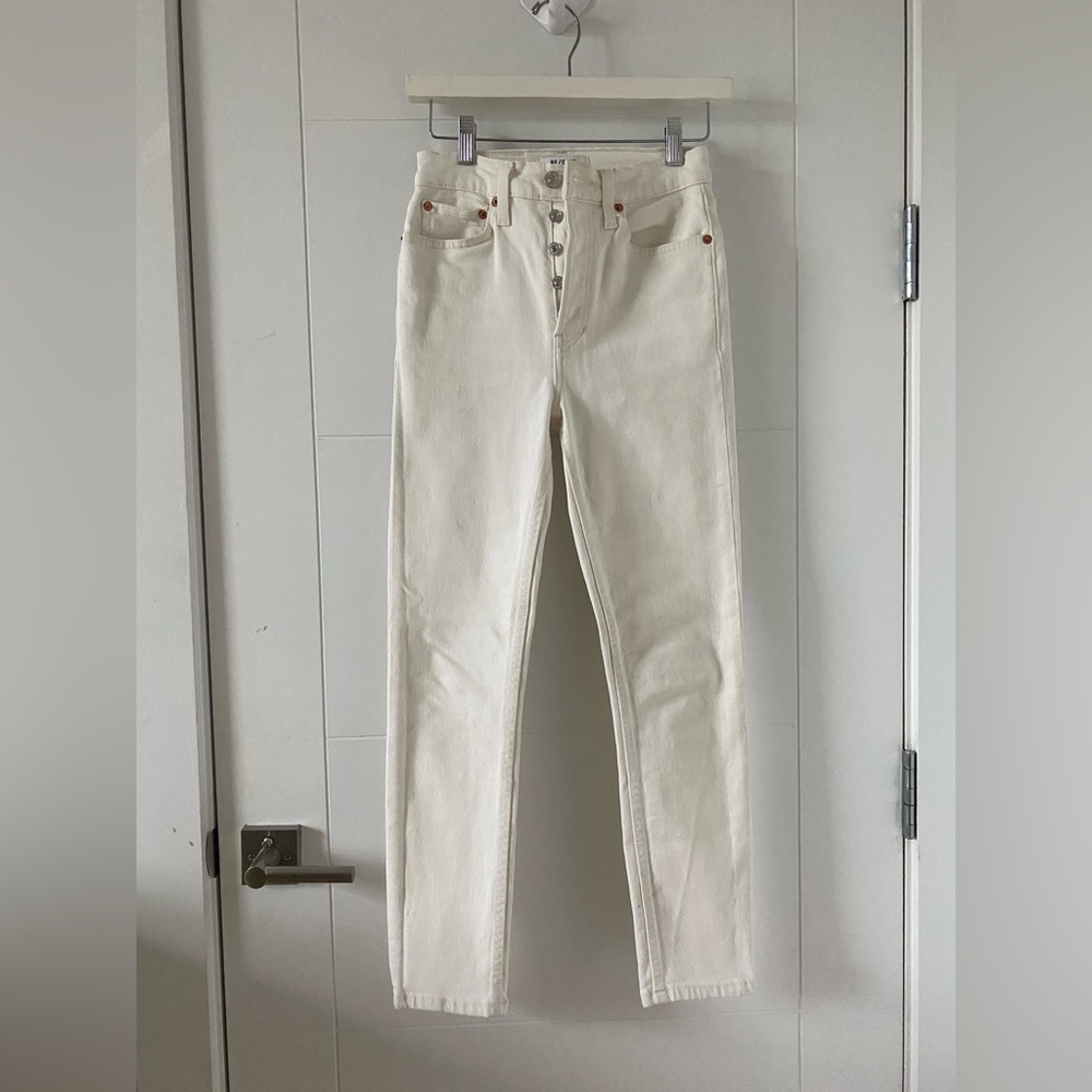 RE/DONE 90s high rise denim Vintage White LIKE NEW